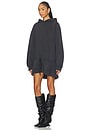 view 2 of 4 ROBE DROPPED WAIST HOODIE in Washed Black