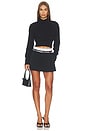 view 6 of 6 SHORT MID-RISE PLEATED W/ PRE-STYLED BOXER in Black & White Pinstripe