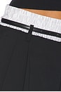 view 7 of 6 SHORT MID-RISE PLEATED W/ PRE-STYLED BOXER in Black & White Pinstripe