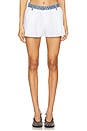 view 1 of 6 Denim Waistband Short in White