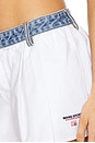 view 6 of 6 Denim Waistband Short in White