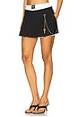 view 3 of 6 Pre-styled Pleated Skort With Chain in Black