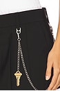 view 6 of 6 Pre-styled Pleated Skort With Chain in Black
