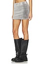 view 3 of 6 Mid Rise Mini Skort in Washed Alloy