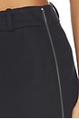 view 6 of 6 Mid Rise Mini Skort With Side Slit Zippers in Black