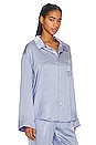 view 3 of 5 Pajama Long Sleeve Shirt in Blue Bells