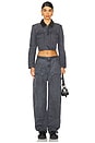 view 5 of 6 High Waisted Workwear Carpenter Pants in Mirage Grey