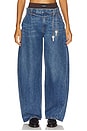 view 1 of 6 Prestyled Oversized Pleated Jea in Deep Blue