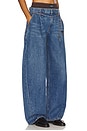 view 2 of 6 Prestyled Oversized Pleated Jea in Deep Blue