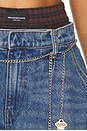 view 6 of 6 Prestyled Oversized Pleated Jea in Deep Blue