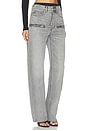 view 2 of 6 Silk Prestyle Float Jeans With Horizontal Zips in Washed Grey