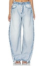 view 2 of 7 Inverted Blow Up Jean With Emboss Logo in Inverted Bleach Blue