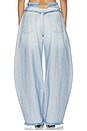 view 5 of 7 Inverted Blow Up Jean With Emboss Logo in Inverted Bleach Blue
