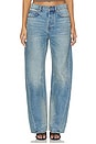view 1 of 6 Float Mid Rise Relaxed Jeans in Tinted Medium Indigo