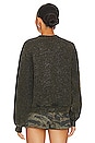 view 3 of 5 Glitter Essential Terry Sweatshirt With Puff Logo in Army Green