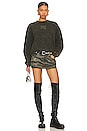 view 4 of 5 Glitter Essential Terry Sweatshirt With Puff Logo in Army Green