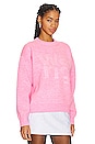 view 2 of 4 Debossed Stacked Logo Unisex Pullover in Prism Pink