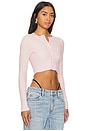 view 2 of 5 КАРДИГАН T BY CROPPED RIBBED CREW NECK in Ballerina Pink