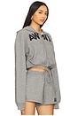 view 2 of 4 Deconstructed Wrap Hoodie in Dark Heather Grey