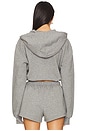 view 3 of 4 Deconstructed Wrap Hoodie in Dark Heather Grey