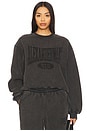 view 1 of 4 Graphic Crewneck Sweatshirt in Faded Black