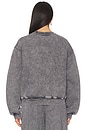 view 3 of 5 Essential Terry Crew Sweatshirt in Washed Granite