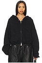 view 2 of 6 Veil Zip-up Hoodie in Black