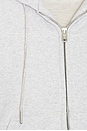 view 6 of 6 SWEAT À CAPUCHE ZIP UP WITH RHINESTONE DRAWCORD in Light Heather Grey