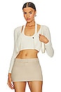 view 1 of 5 Twinset Halter Long Sleeve Cardigan in Soft White