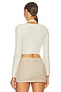 view 4 of 5 Twinset Halter Long Sleeve Cardigan in Soft White