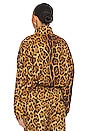view 4 of 5 Leopard Track Jacket With Stacked Wang Puff Logo in Black Multi