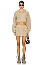 view 4 of 5 Hooded Cropped Zip Jacket in Safari