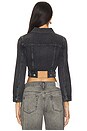 view 3 of 4 Shrunken Trucker Jacket in Grey Aged