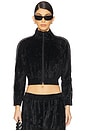 view 2 of 5 Cropped Track Jacket With Logo Webbing in Black