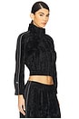 view 3 of 5 Cropped Track Jacket With Logo Webbing in Black