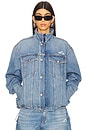 view 1 of 5 5 Pocket Track Jacket in Vintage Light Indigo
