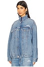 view 3 of 5 5 Pocket Track Jacket in Vintage Light Indigo