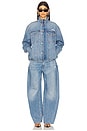 view 5 of 5 5 Pocket Track Jacket in Vintage Light Indigo