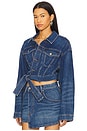 view 3 of 5 Wrapped Trucker Jacket in Deep Blue