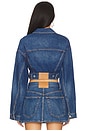 view 4 of 5 Wrapped Trucker Jacket in Deep Blue