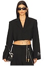 view 1 of 4 Cropped Blazer With Chain in Black