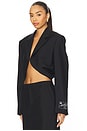 view 2 of 5 Cropped Drape Back Blazer in Black