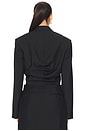 view 3 of 5 Cropped Drape Back Blazer in Black