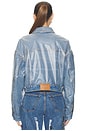 view 3 of 4 Trucker Jacket in Vintage Marbled Blue