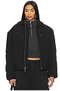 view 1 of 5 Moto Puffer Jacket in Black