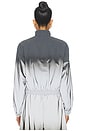view 3 of 4 Reflective Shrunken Track Jacket in Silver & Black