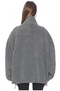 view 5 of 6 Reversible Funnel Track Jacket with Fleece Lining in Black