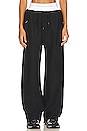 view 1 of 4 Wide Leg Sweatpant With Exposed Brief in Faded Black