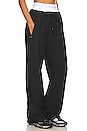 view 2 of 4 Wide Leg Sweatpant With Exposed Brief in Faded Black