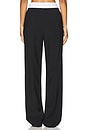 view 4 of 6 High Waisted Pleated Pant With Logo Elastic in Black